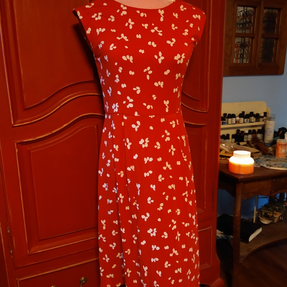 Women's Boden red dress sz 8